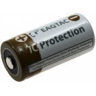 EagleTac CR123 A Li-Ion Batteri 16340 (CR123A, RCR123) 750mAh 3,7V IC Protection