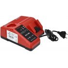 Lader kompatibel med Milwaukee M12-18FC til 12V - 18V stang og glidende batteripakke