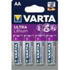 Varta Ultra Lithium AA Mignon / LR6 Batterier 4er Blister