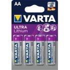 Varta Ultra Lithium FR06 Batterier 4er Blister Varta Ultra Lithium FR06 Batterier 4er Blister
