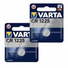 2x Lithium Knapcelle, Batteri Varta CR1225 2x 1er Blister