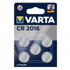 VARTA Lithium Knapcelle, Batteri CR 2016, IEC CR2016, erstatter ogs DL2016, 3V 5er Blister
