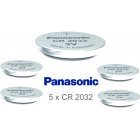 Panasonic Lithium Knapcelle CR2032 / DL2032 / ECR2032 5 stk. løse Panasonic Lithium Knapcelle CR2032 / DL2032 / ECR2032 5 stk. løse