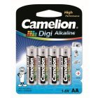 Batterie Camelion Digi Alkaline LR6 Mignon AA til Digitalkamera/Kamera 4er Blister