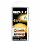 Duracell Høreapparat Batteri 13AE / AE13 / DA13 / V13AT / PR48 / PR754 6er Blister