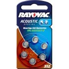 Rayovac Acoustic Special Hreapparat Batteri 312 / 312AE / AE312 / DA312 / PR41 / V312AT 6er Blister
