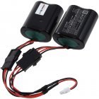 Lithiumbatteri-Pack kompatibel med Visonic Typ 2XER18505M Bemærk pindtype Lithiumbatteri-Pack kompatibel med Visonic Typ 2XER18505M Bemærk pindtype