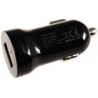 Bil Rejseladeadapter 12-24V auf  1x USB 1000mA Sort