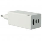 3-Port USB-C Power Delivery PPS Lader med 2x USB-C, 1x USB-A / Adapter 65W GaN Hvid 3-Port USB-C Power Delivery PPS Lader med 2x USB-C, 1x USB-A / Adapter 65W GaN Hvid