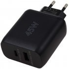goobay 2-Port USB-Hurtiglader USB-PD/QC Adapter 45 W Sort goobay 2-Port USB-Hurtiglader USB-PD/QC Adapter 45 W Sort