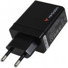 Verbatim Ladeadapter CHR-30EU1 30W GaN sort 2x USB-A 1x USB-A QC 1x USB-C PD Retail Verbatim Ladeadapter CHR-30EU1 30W GaN sort 2x USB-A 1x USB-A QC 1x USB-C PD Retail