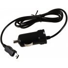 Powery ladekabel til bil med integreret TMC-Antenne 12-24V til Navigon 20 Jahre Edition med Mini-USB