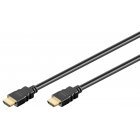 High Speed HDMI Kabel med Standard-Stecker (Type A) 2m, Schwarz, vergoldete Anschlüsse