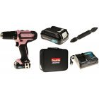 Makita Batteri-Slagboremaskine Set HP331DSAP1 Pink 12V, 24W, inkl. Transporttaske og Bits