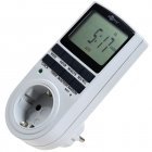 goobay Digital timer med beskyttelseskontakttilslutning Type F Hvid