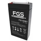 FGS FG10381 Blybatteri 6V 3,8Ah