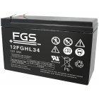 FGS 12FGHL34 (FGC20902) High Rate Longlife Blybatteri 12V 9Ah