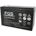 FGS 12FGHL34 (FGC20902) High Rate Longlife Blybatteri 12V 9Ah FGS 12FGHL34 (FGC20902) High Rate Longlife Blybatteri 12V 9Ah