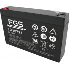 FGS FG10721 Blybatteri 6V 7,2Ah