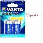 Varta Longlife Power Alkaline Batteri LR14 C 2er blister 10 pakker 04914121412
