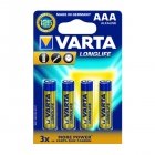 Varta Longlife Extra Alkaline Batteri LR03 AAA 4er 04103101414 Varta Longlife Extra Alkaline Batteri LR03 AAA 4er 04103101414