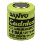 Sanyo batteri N-110AA NiCd 1,2V 110mAh
