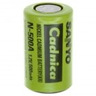 Sanyo batteri N-500A NiCd 1,2V 500mAh Sanyo batteri N-500A NiCd 1,2V 500mAh