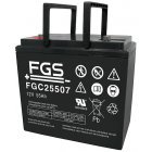 FGS Batteri til Invacare New Nutron Serie: R32,Pronto M6,Pronto M71,P9000XD1 (FGC25507) 12V 50Ah AGM