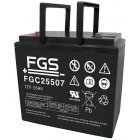 FGS Batteri til Invacare Pronto R2, Ranger II FWD,MWD (FGC25507) 12V 50Ah AGM