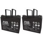 FGS Batteri til Invacare Mistral (FGC23405) 12V 34Ah AGM 2 stk.