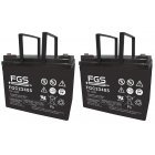 FGS Batteri til Invacare Pronto M50,M51&M51-CG,ProntoR2 250-Serie,Pronto M41,Excel 250Serie (FGC23405) 12V 34Ah AGM 2 stk.