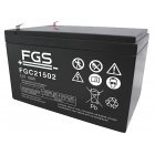 FGS Batteri til Shoprider Scooter Scootie&Scootie Jr.,Traveler,Smartie,Jimmie,XtraLite Jiffy (FGC21502) 12V 15Ah AGM