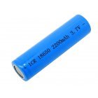 Batteri 18650 Li-Ion 3,7V 2200mAh 10C (BEMRK UDEN TOP)