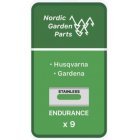 9 x Endurance Knive til Gardena Robotplæneklipper Rustfrit Stål 0,75mm 595 08 44-01 (61-063) inkl. Skruer 9 x Endurance Knive til Gardena Robotplæneklipper Rustfrit Stål 0,75mm 595 08 44-01 (61-063) inkl. Skruer