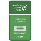 30 x Endurance Knive til Gardena Robotplæneklipper Rustfrit Stål 0,75mm 595 08 44-01 (61-065) inkl. skruer