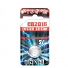 Maxell Lithium Knapcelle Batteri CR2016 1 stk blister Maxell Lithium Knapcelle Batteri CR2016 1 stk blister