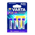 Varta Professional Lithium Batteri LR03 AAA 4 stk blister 06103301404 Varta Professional Lithium Batteri LR03 AAA 4 stk blister 06103301404