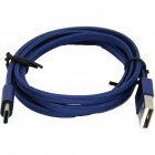 Blå Flettet USB-C kabel Ladekabel 1,0 meter