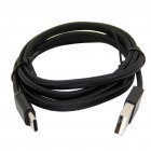 Sort Flettet USB-C kabel Ladekabel 1,0 meter