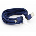 Blå Flettet Micro-USB kabel Ladekabel 2,0 meter
