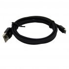 Sort Flettet Micro-USB kabel Ladekabel 1,0 meter