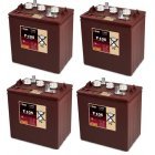 Trojan T-105 Deep-cycle Bly Batteri Sæt 24V 225Ah (4 x T-105) til Lifte, Golfbil og Club Car Trojan T-105 Deep-cycle Bly Batteri Sæt 24V 225Ah (4 x T-105) til Lifte, Golfbil og Club Car