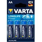 Batteri til Lsesystemer Varta Longlife Power Alkaline LR6 AA 4er blister 04906121414