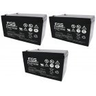 36V 12Ah Batteri til El-løbehjul og El-ATV (3 Batterier á 12V) 36V 12Ah Batteri til El-løbehjul og El-ATV (3 Batterier á 12V)