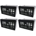 48V 12Ah Batteri til El-løbehjul og El-ATV (4 Batterier á 12V) 48V 12Ah Batteri til El-løbehjul og El-ATV (4 Batterier á 12V)