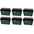 Samson Batterist til Kabinescooter 72V 45Ah (6 Batterier) V6-EVF-45